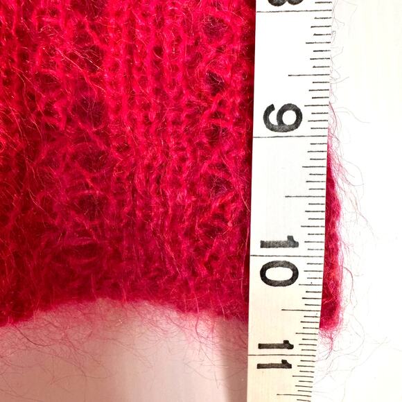 Vtg LAURA ASHLEY Cardigan Women's M Mohair Lace Coquette Cottagecore Fairycore - Picture 11 of 11